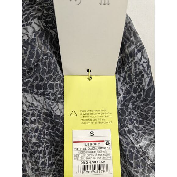 Running Shorts Athletic Shibori Marble Mid Rise 3 in Inseam All in Motion Gray S - Picture 8 of 12